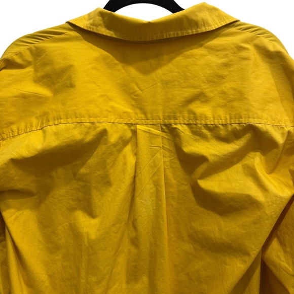Abercrombie & Fitch NWT Long Sleeve Poplin Puff Sleeve Shirt Dress Yellow, Sz XS - Picture 6 of 9